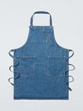 John Lewis Denim Apron, Blue