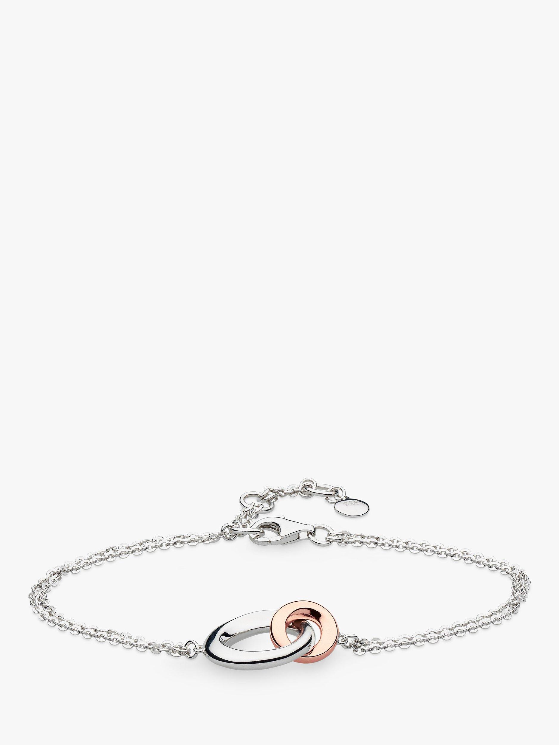 Kit Heath Bevel Cirque Link Chain Bracelet, Silver/Rose Gold