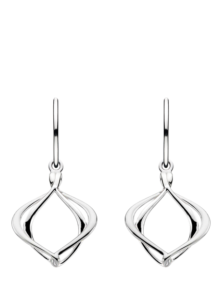 Kit Heath Entwine Alicia Petite Drop Earrings, Silver