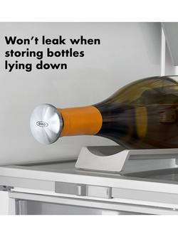 OXO Stainless Steel Expanding Wine Bottle Stoppers, Set of 2 - view 2, Stainless Steel