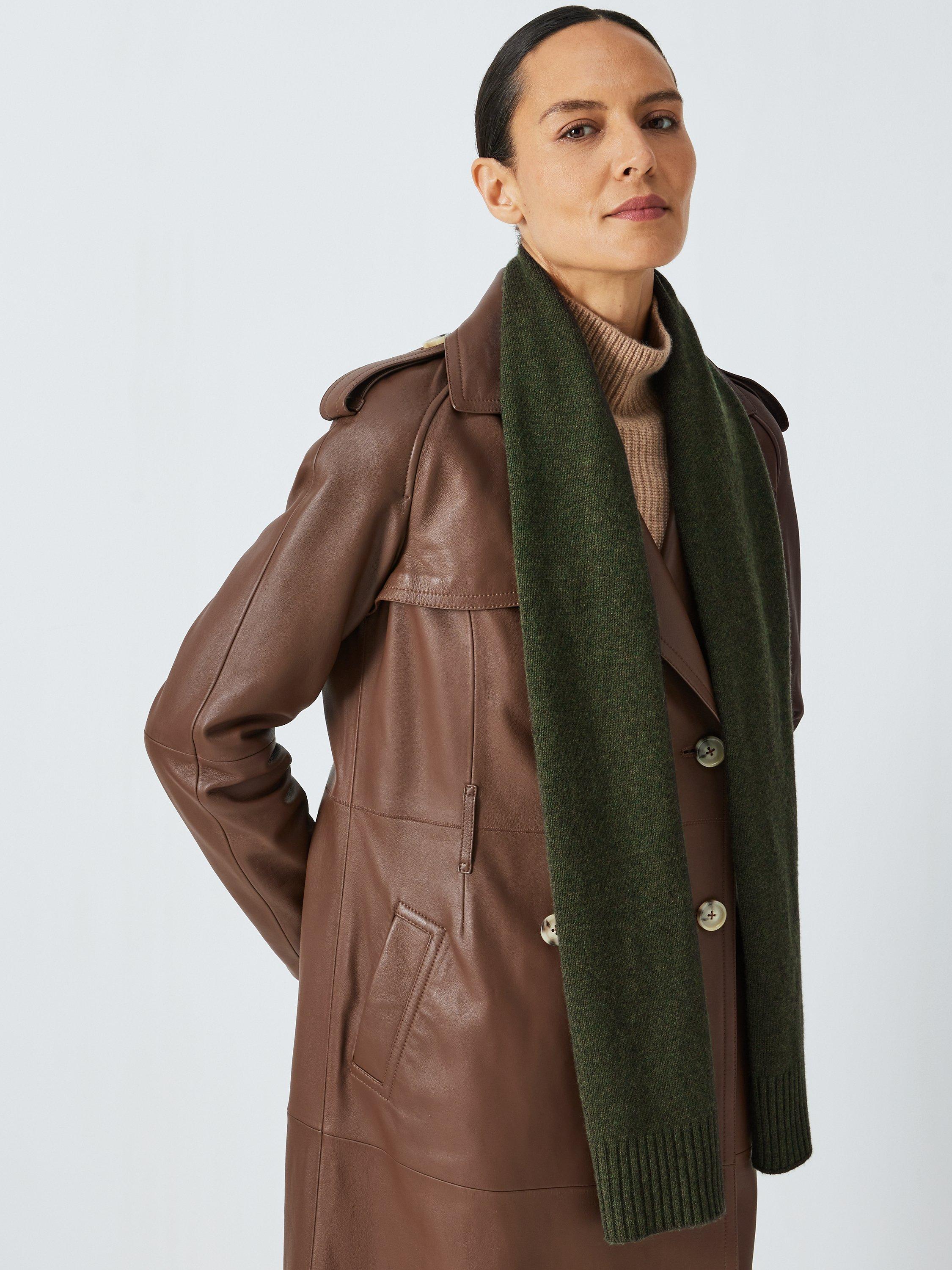 John Lewis Cashmere Scarf, Khaki Green