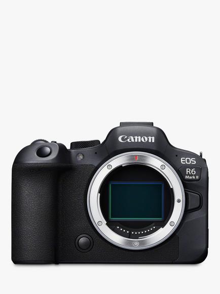 Canon EOS R6 Mark II Compact System Camera, 6K/4K Ultra HD, 24.2MP, Wi-Fi, Bluetooth, OLED EVF, 3" Vari-Angle Touch Screen, Body Only, Black
