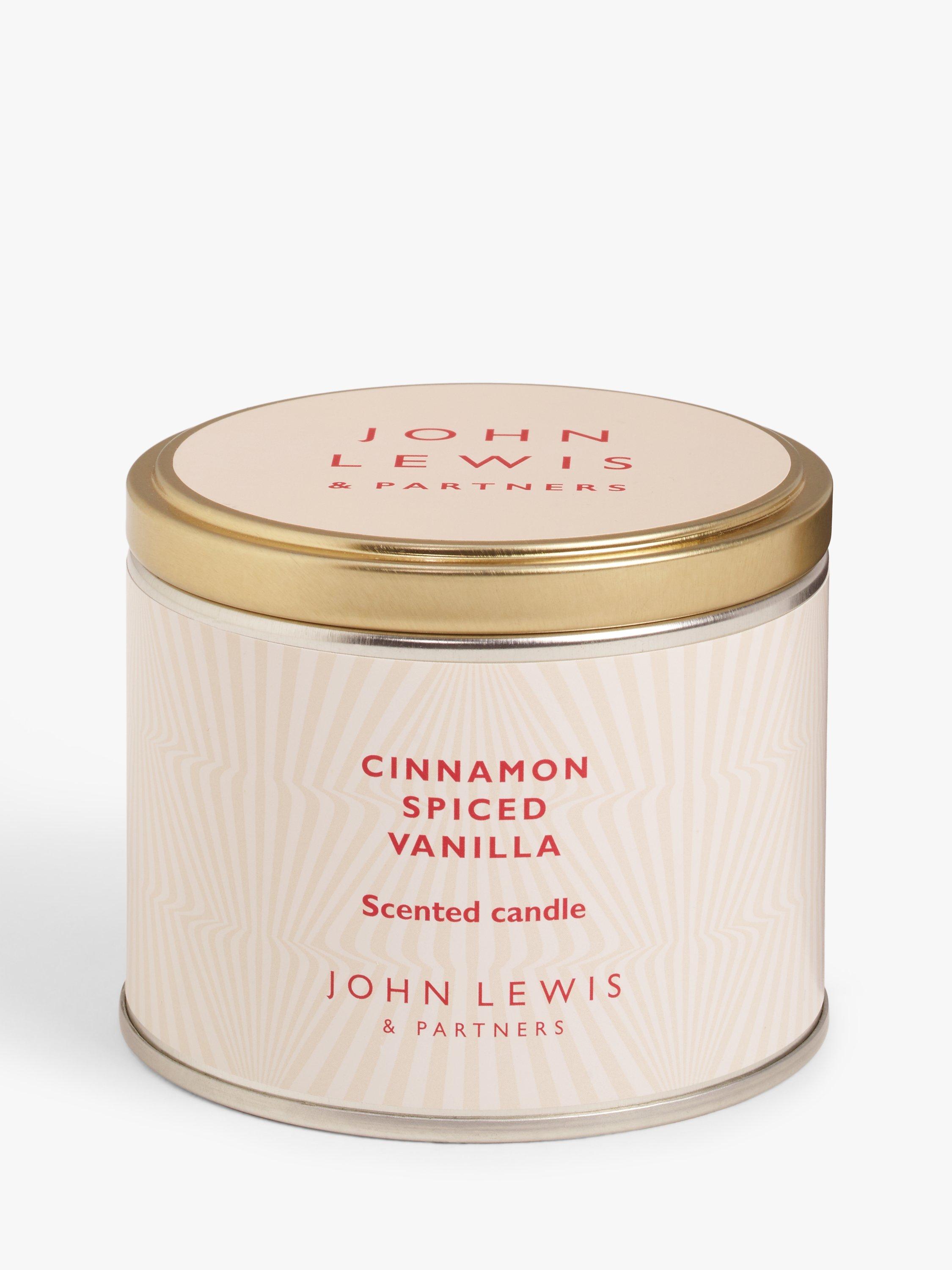 John Lewis Cinnamon Spiced Vanilla Scented Candle Tin, 147g