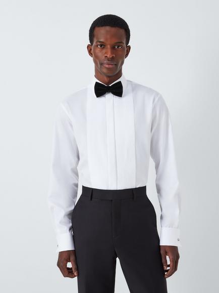 John Lewis Velvet Silk Blend Bow Tie - view 2, Black
