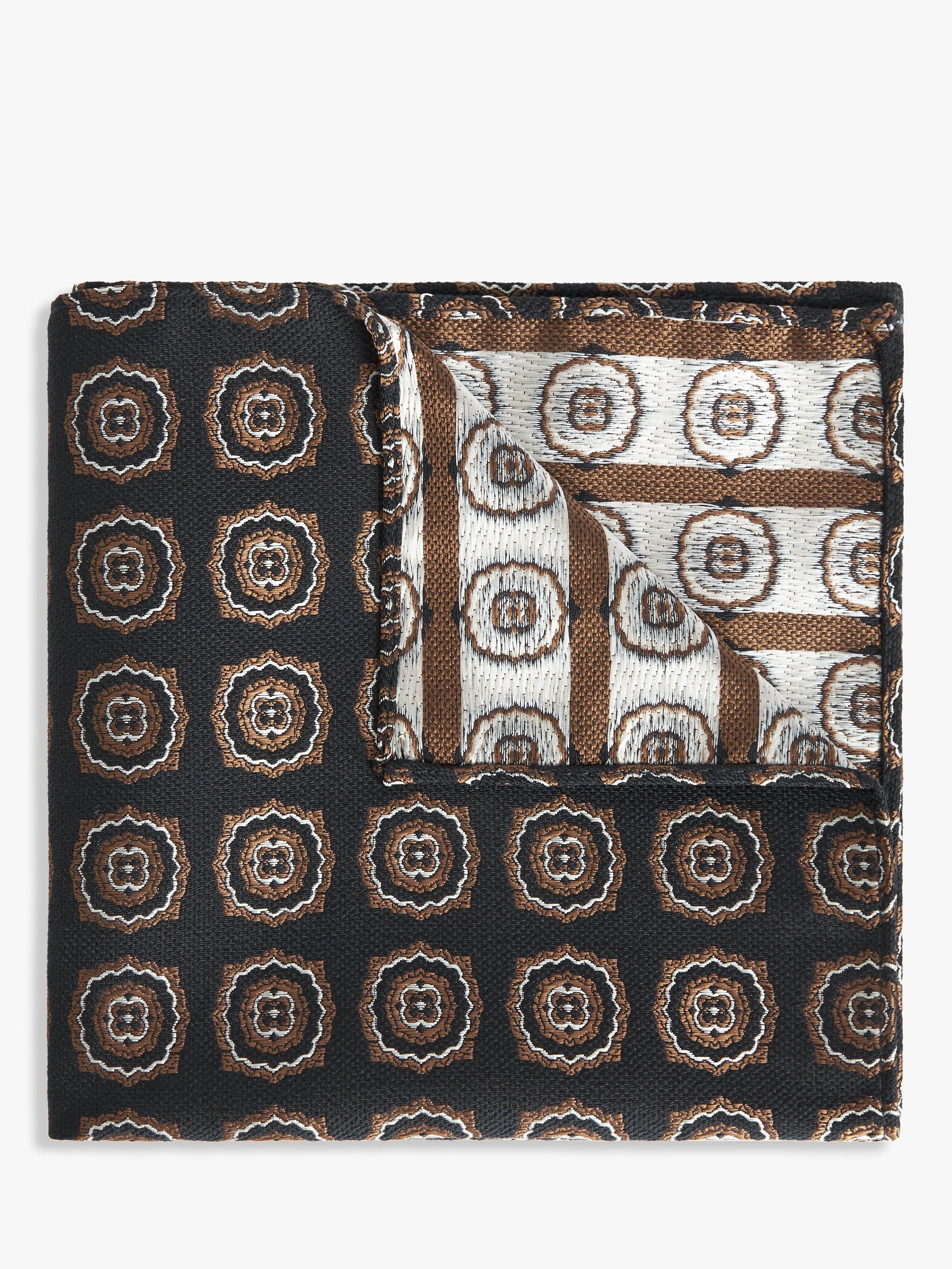 John Lewis Foulard Pocket Square, Navy
