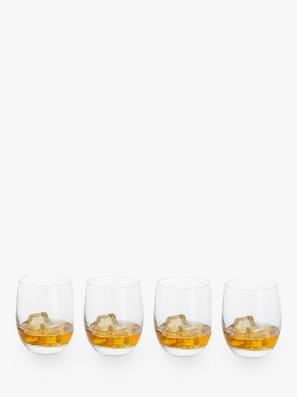 Dartington Crystal Entertain Glass Tumbler, Set of 4, 300ml, Clear, Clear