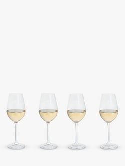 Dartington Crystal Entertain White Wine Glass, Set of 4, 250ml, Clear, Clear