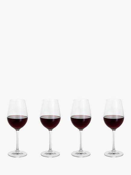 Dartington Crystal Entertain Red Wine Glass, Set of 4, 350ml, Clear, Clear