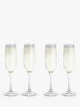 Dartington Crystal Entertain Glass Flute, Set of 4, 190ml, Clear