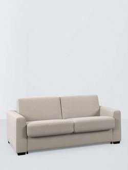 John Lewis Slumber Large 3 Seater Sofa Bed, Dark Leg, Natural Weave