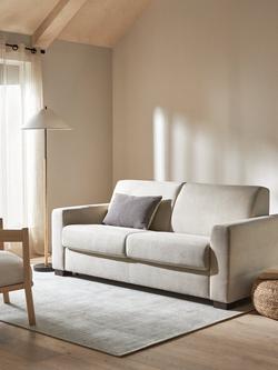 John Lewis Slumber Large 3 Seater Sofa Bed, Dark Leg - view 2, Natural Weave