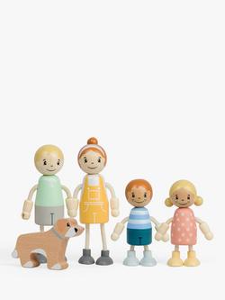 John Lewis Odney Wooden Doll's House Family Set, Multi