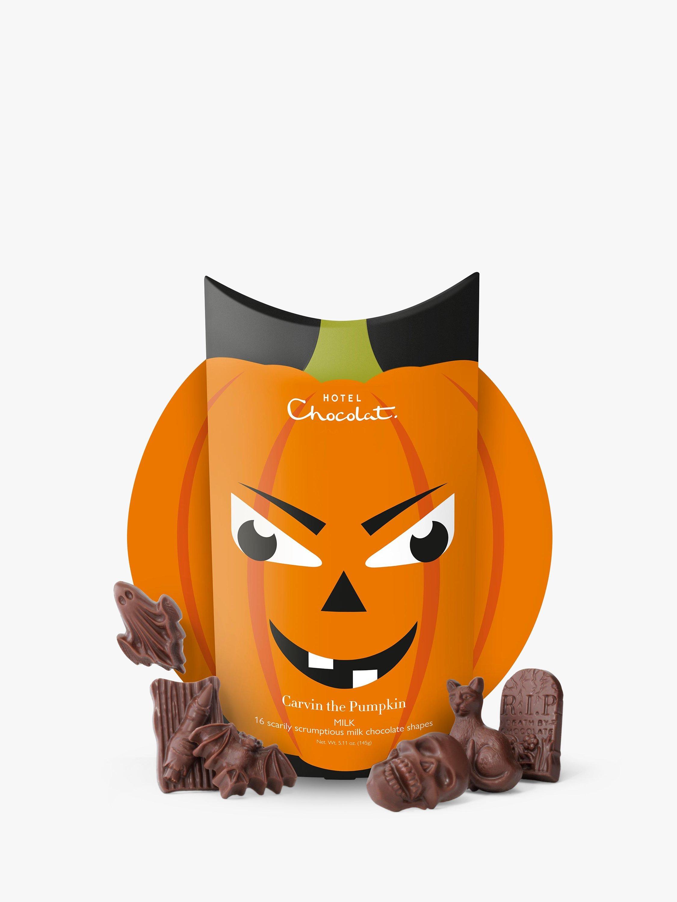 Hotel Chocolat Halloween Carvin the Pumpkin Boo Milk Chocolates, Box of 16, 283g