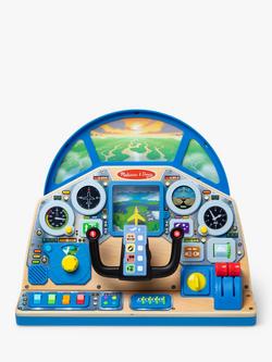 Melissa & Doug Jet Pilot Wooden Interactive Dashboard, Multi