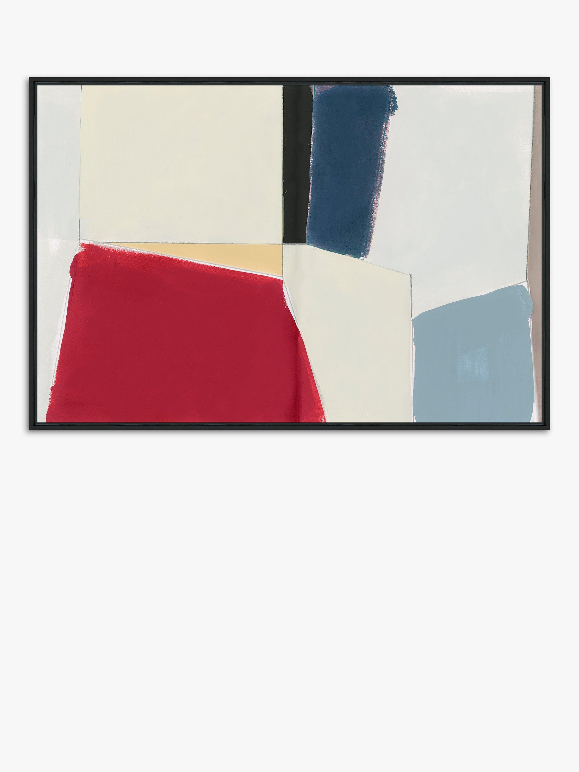 John Lewis Cartissi Studio 'Tonic Techno' Framed Canvas Print, 84 x 124cm, Red/Blue