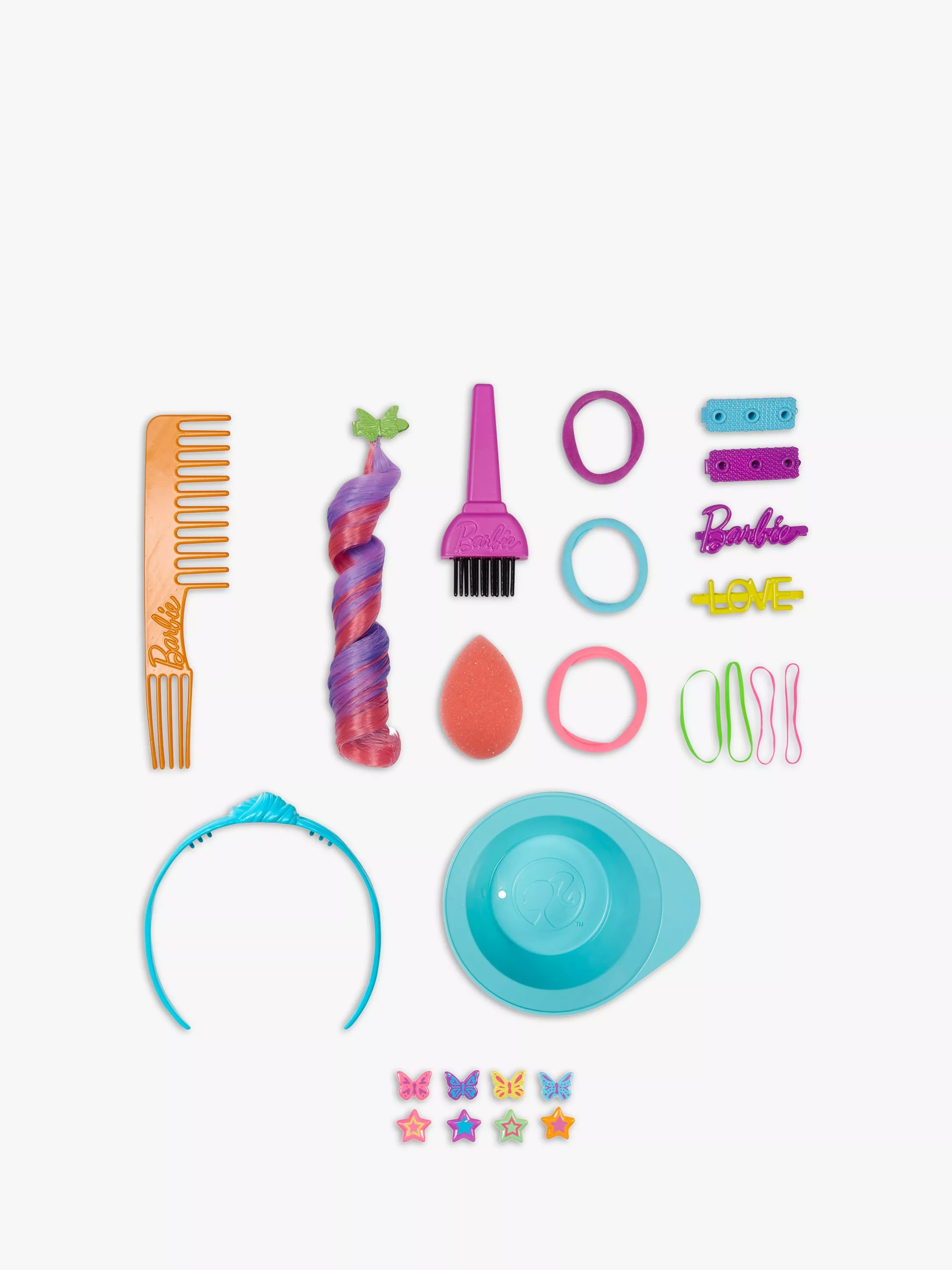 Barbie Styling Head With Brown Hair | 20+ Pieces Play Hairdressing Set For Kids