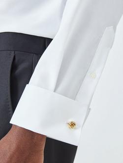 John Lewis Classic Knot Cufflinks, Gold - view 2, Gold