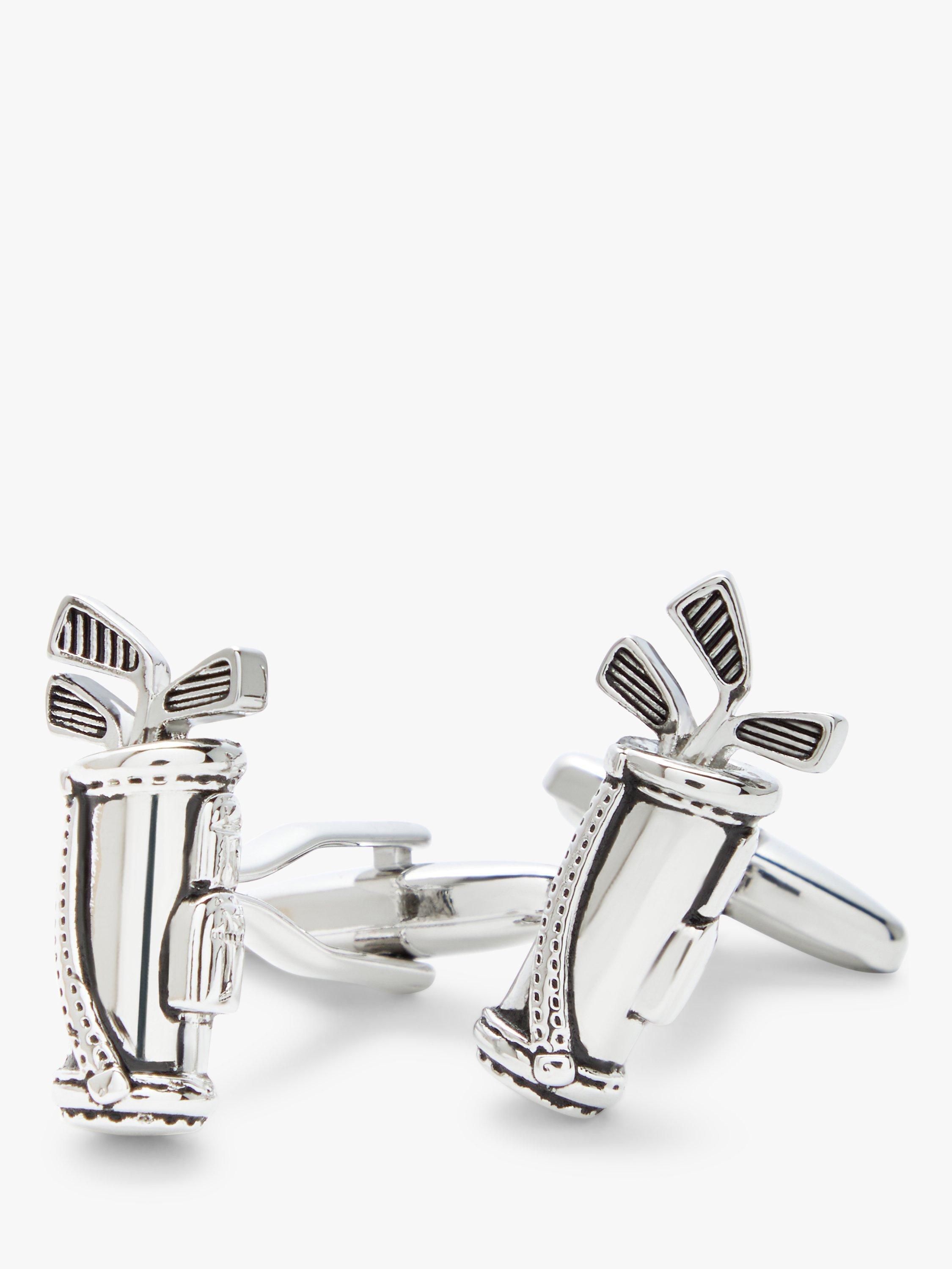 John Lewis Golf Bag Cufflinks, Silver