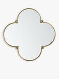 John Lewis Flower Metal Wall Mirror, 66 x 66cm, Antique Gold