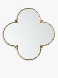 John Lewis Flower Metal Wall Mirror, 66 x 66cm, Antique Gold, Antique Gold