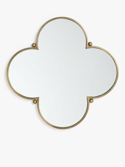 John Lewis Flower Metal Wall Mirror, 66 x 66cm, Antique Gold, Antique Gold