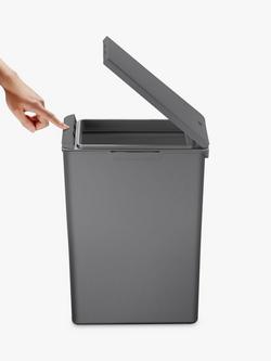 EKO Morandi Rectangular Touch Bin, 20L - view 2, Grey