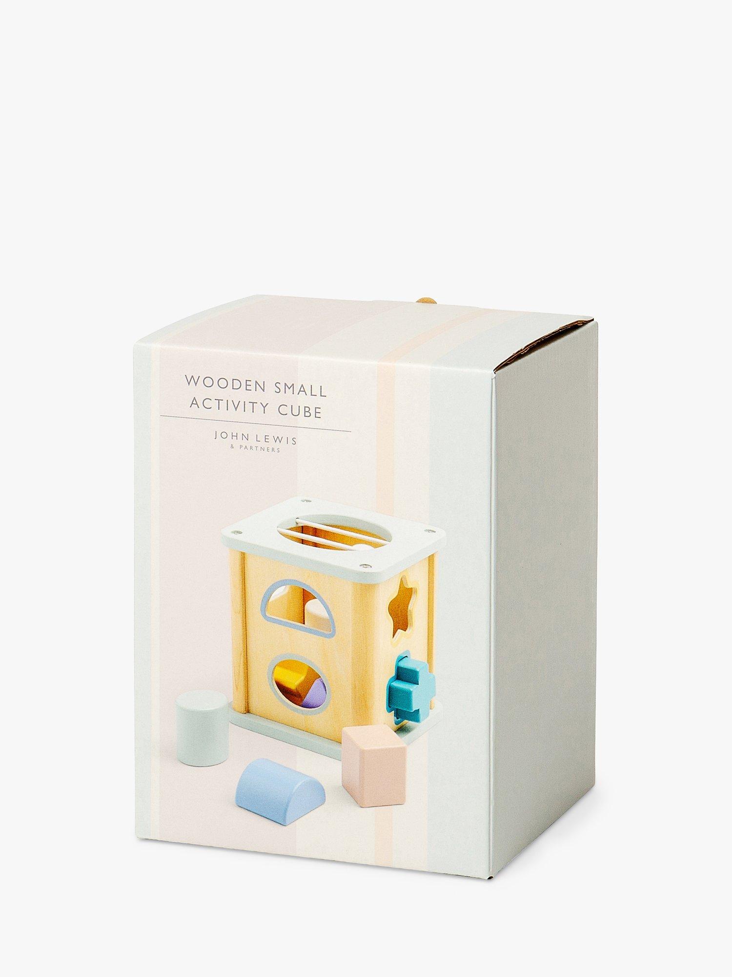 Small wooden activity cube online