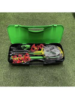 VICTOR AL-2200 Outdoor 4 Player Badminton Racket Home Set, Green - view 2, Green