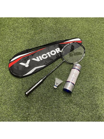 VICTOR G-7500 Outdoor Badminton Racket Set, Black
