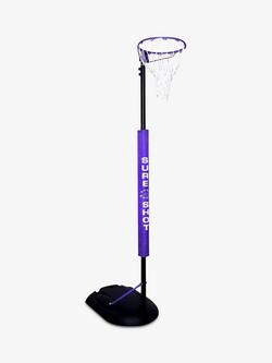 Sure Shot Goal Shot Netball, Hoop & Stand Unit Set, Purple/Black