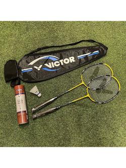 VICTOR AL-2200 Outdoor 2 Player Badminton Racket Set, Yellow