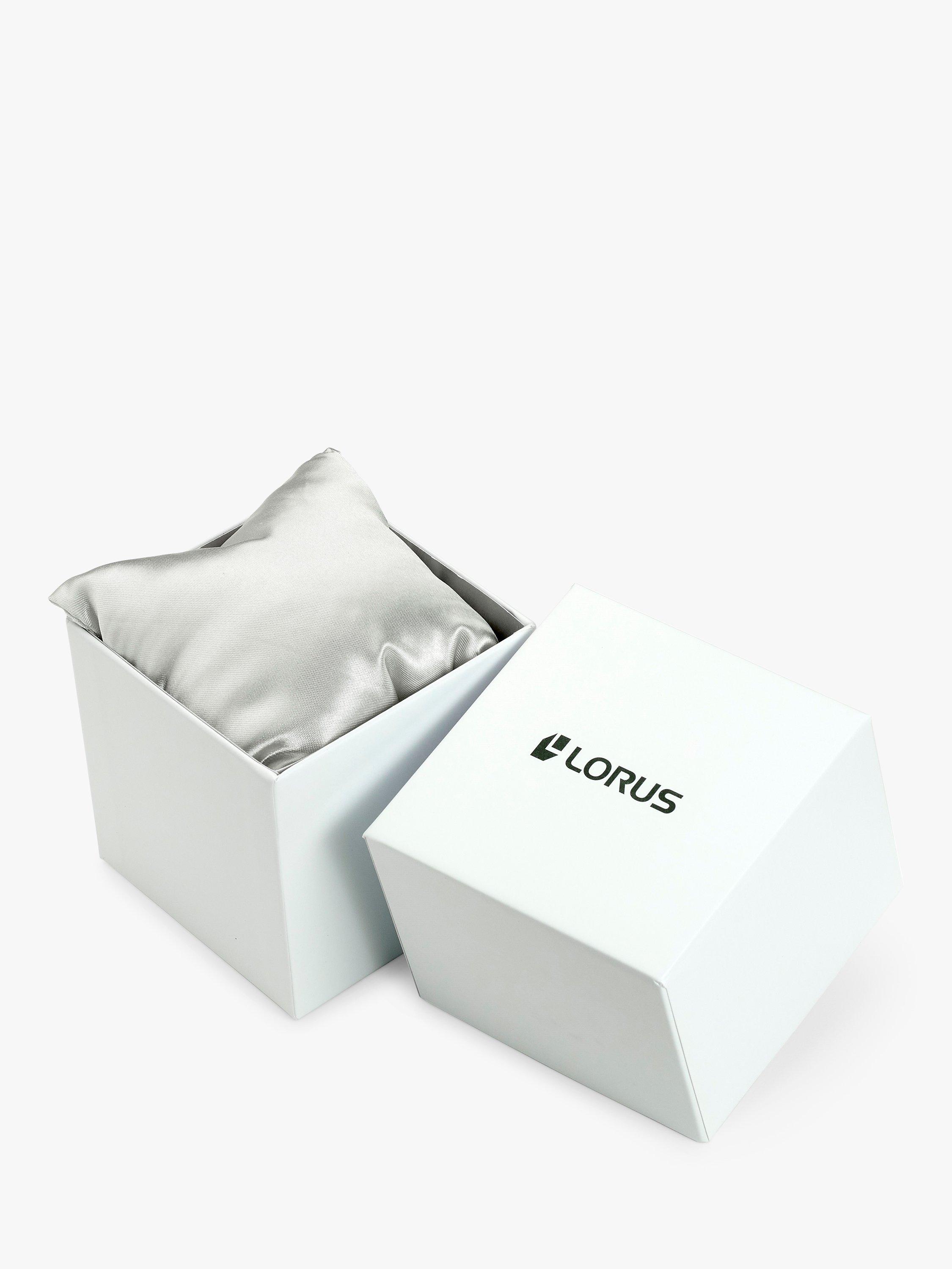 Product image 2 of 2, which shows Lorus Women's Moon Surface Dial Bracelet Strap Watch, Silver/White