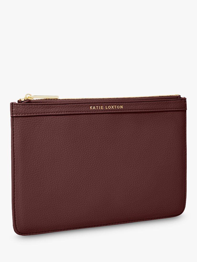 Katie Loxton Cleo Plain Pouch, Burgundy
