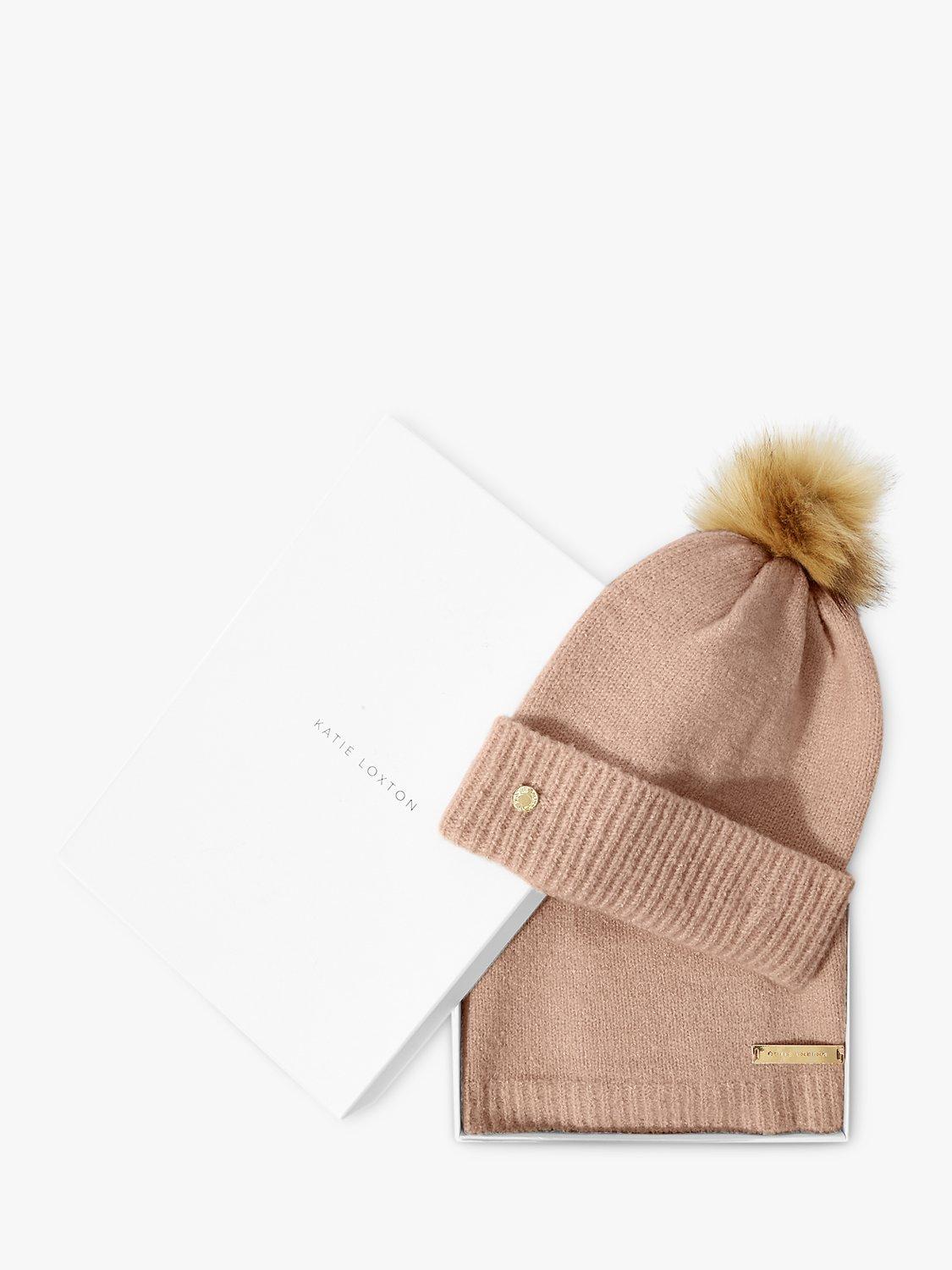 Katie Loxton Plain Scarf & Bobble Hat Gift Set