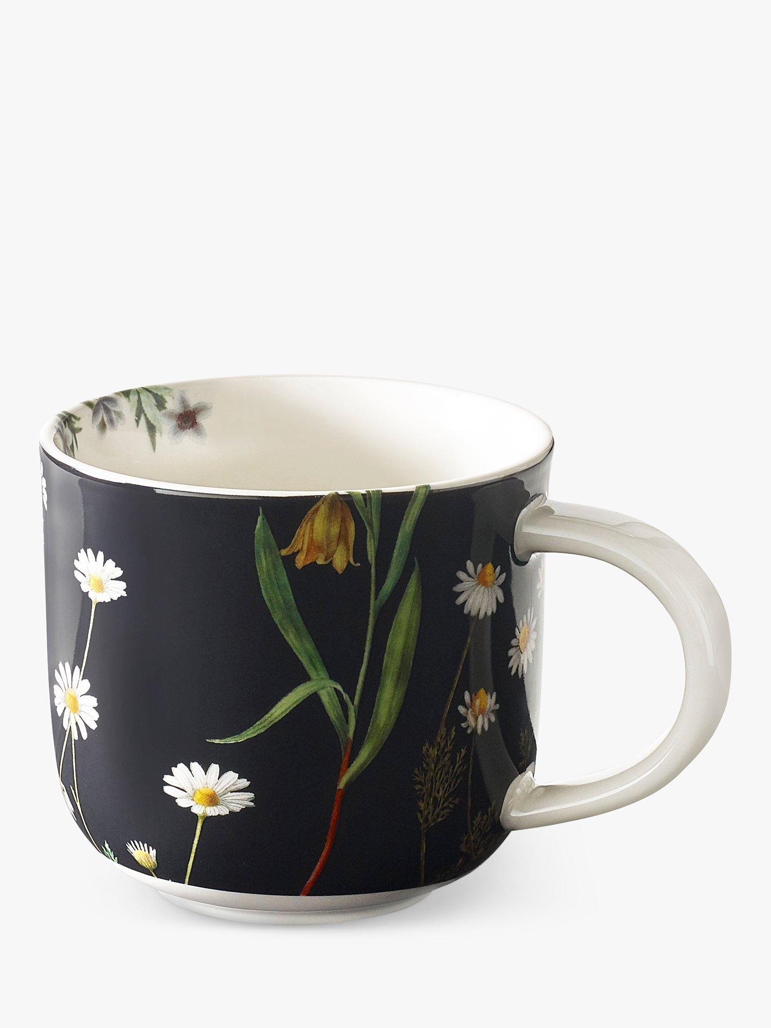 Royal Botanic Gardens, Kew Wild Floral Fine China Mug, 365ml, Navy