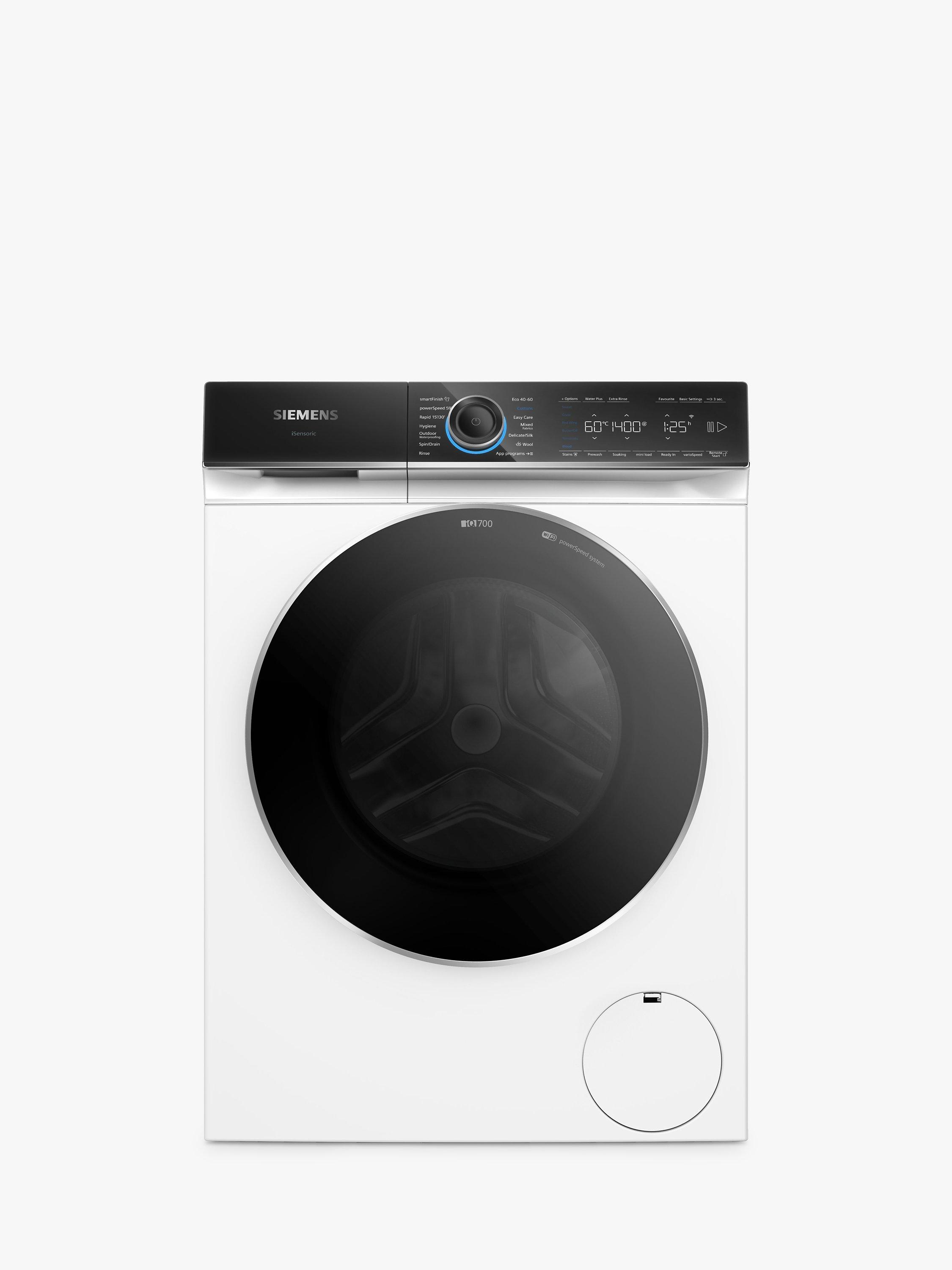 Siemens iQ700 WG44B209GB Freestanding Washing Machine, 9kg Load, 1400rpm Spin, White