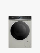 Siemens iQ700 WG56B2ATGB i-DOS Freestanding Washing Machine, 10kg Load, 1600rpm Spin, Silver Inox