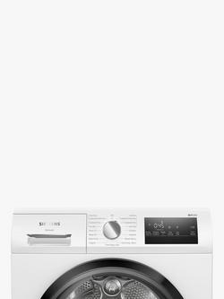 Siemens iQ300 WT45N203GB Condenser Tumble Dryer, 8kg Load, White - view 2, White