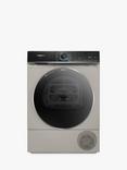 Siemens iQ700 WQ46B2CXGB A9 Heat Pump Tumble Dryer, 9kg, Silver Inox