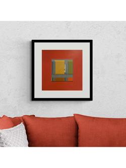 John Lewis Michelle Barratt 'Unité Colour 02.02.' Framed Print, H53.5 x W53.5cm, Red/Multi - view 2, Red/Multi