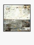 John Lewis Valeria Mravyan 'GreyZone II' Framed Canvas Print, 104 x 104cm, Grey