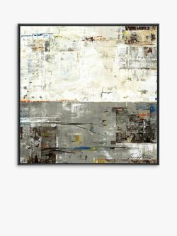 John Lewis Valeria Mravyan 'GreyZone II' Framed Canvas Print, 104 x 104cm, Grey, Grey