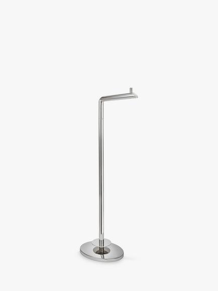 Robert Welch Oblique Floor-Standing Stainless Steel Toilet Roll Butler/Holder, Silver