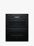 Bosch Series 4 NBS533BB0B Built Under Electric Double Oven, Black