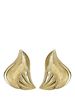 Eclectica Pre-Loved Ear Lobe Cover Clip-On Earrings, Dated Circa 1980s, Gold