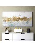 PI Studio - 'Golden Starlight' Embellished Abstract Canvas Print, 60 x 120cm, Gold