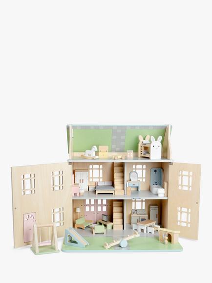 John Lewis Odney Wooden Doll's House Kids' Living Room Furniture Set - view 2, Multi
