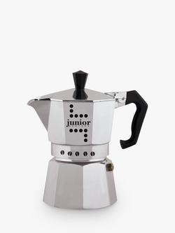 Bialetti Junior Express Hob Espresso Coffee Maker, 3 Cup, Grey/Silver
