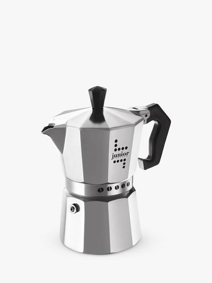Bialetti Junior Express Hob Espresso Coffee Maker, 6 Cup, Grey/Silver