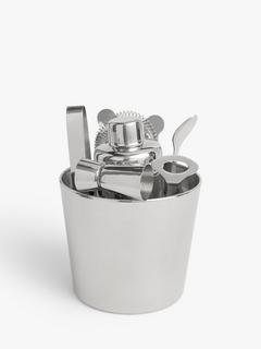 John Lewis Stainless Steel Cocktail Bat Set, 7 Piece